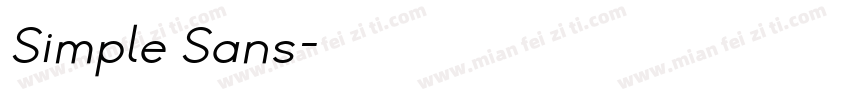 Simple Sans字体转换